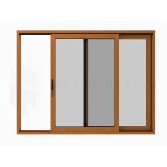 HST patio doors, Standard colour, 310x200, One mobile and one fixed part
