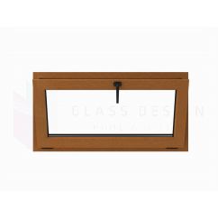PVC double glazed window, Lion Evolution 92, 6-chambers, Standard colour, 122x60 cm, Tilt and turn window