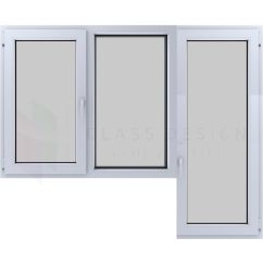 Fereastra termopan PVC, Lion Evolution 92, 6 camere, Alb, 3097x2120 cm, O fereastra oscilobatanta cu o parte batanta si una fixa