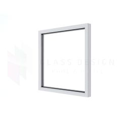PVC double glazed window, Shark Evolution 73, 5-chambers, White, 120x120 cm, Fixed window