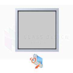 PVC double glazed window, Lion Evolution 92, White, 120 x 120cm, fixed, Extra sound protection