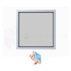 PVC double glazed window, Wolf Evolution 76, White, 120 x 120cm, fixed, Extra sound protection