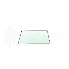 Square Glass countertop with rounded corners, 100x100 cm, 8 mm 