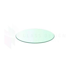 Piano in vetro rotondo, diametro 80 cm, 6 mm ultraclear