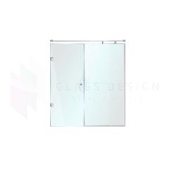 Cabina de dus din sticla clara cu usa Batanta si 1 panou fix, 140 x 190 cm