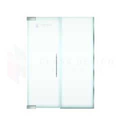 Usa pivotanta cu panou fix din sticla clara 10 mm, dimensiuni 180x220cm 