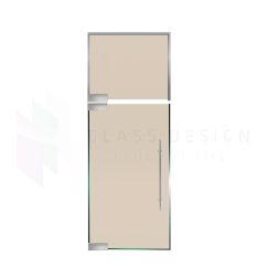 Pivot door with 10 mm coloured glass overlight, size 85x250 cm 
