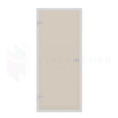 Porta in vetro 80x210 cm, bronzo 8 mm su telaio in alluminio
