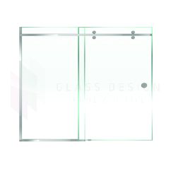 Box doccia in vetro trasparente con porta scorrevole e 1 pannello fisso, 120 x 190 cm 