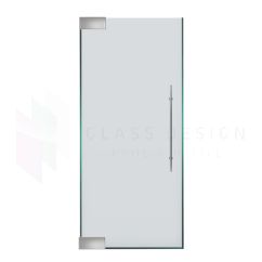 Pivot glass door 80x210 cm, 10 mm satin